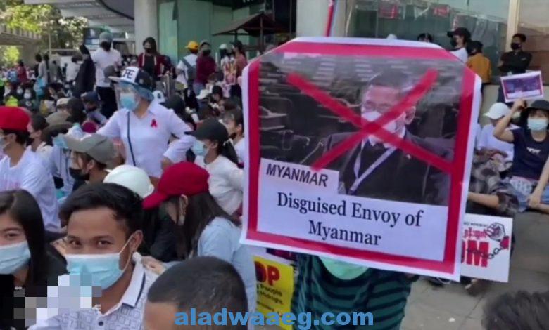 ميانمار تدخل يومها التاسع من المظاهرات