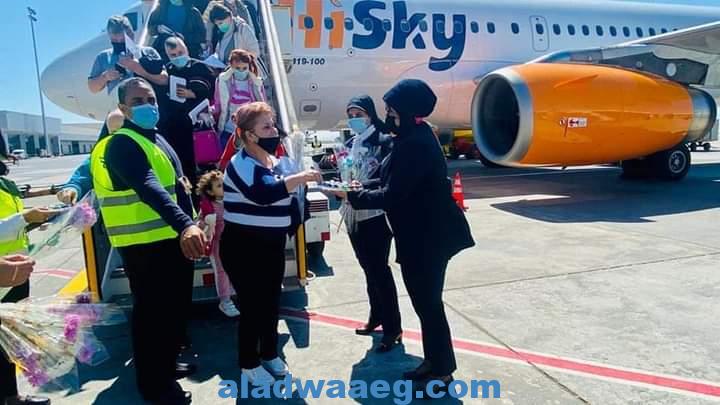 وصول أولى رحلات شركة Hi Sky من مولدوفيا لمطار الغردقة الدولى