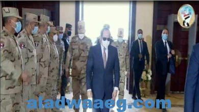 صورة الرئيس السيسي يشارك احتفال القوات المسلحة بيوم الشهيد