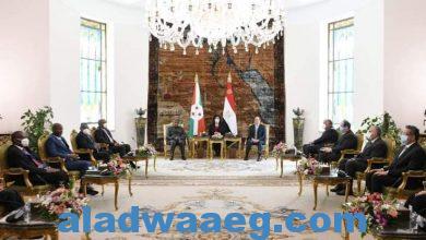 صورة مباحثات رئاسية مشتركة بين مصر وبورندي