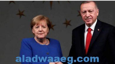 صورة أردوغان وميركل يتفقان على دعم حكومة الوحدة الليبية