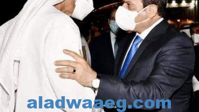 صورة الرئيس السيسي يتلقي تهنئه بالعيد من ولي عهد أبوظبي