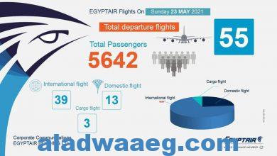 صورة خدمة إعلامية عن جدول رحلات مصر للطيران اليومي