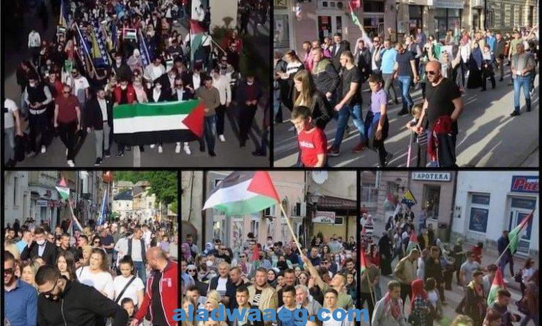 مظاهرات ووقفات تضامن مع فلسطين في عدد من مدن العالم