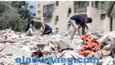 صورة وصول 35 آلية مصرية إلى غزة الخميس للمساعدة في إزالة ركام المباني المدمرة