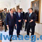 الرئيس السيسي يعقد مباحثات مع رئيس الوزراء المجري بمقر رئاسة الوزراء ببودابست.