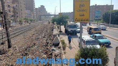 صورة  مغاوري وحملات نظافة مكبرة بحرم السكة الحديد