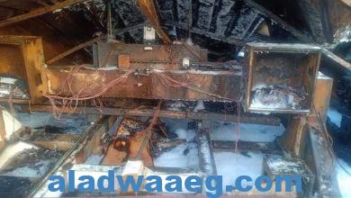 صورة إندلاع حريق فى مصنع خشب بسنانية دمياط