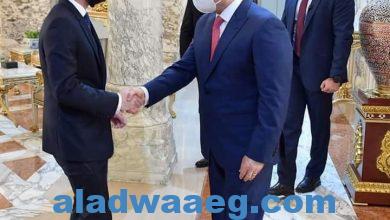صورة السيسي يستقبل الأمير الحسين بن عبد الله، ولي عهد المملكة الأردنية الهاشمية”بقصر الاتحادية