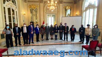 صورة سفير مصر في البيرو يبحث أوجه التعاون الثقافي مع أعضاء لجنة الثقافة والفنون والتعليم