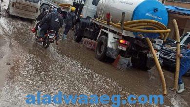 صورة بالصور مياه الفيوم تواصل شفط مياه الأمطار من شوارع الفيوم