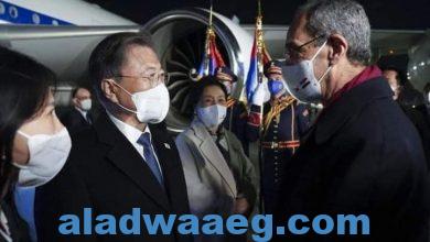صورة الرئيس الكورى الجنوبى يصل القاهرة للمرة الأولى منذ 16 عاما