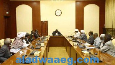 صورة عضو مجلس السيادي السوداني مالك عقار يلتقي وفد المجلس الأعلى لتنسيقية الوسط.