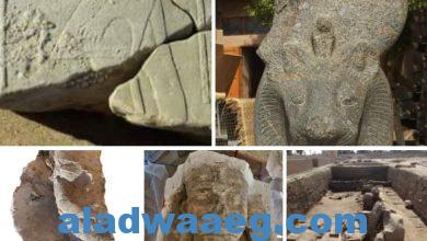 صورة اكتشافات أثرية جديدة بمشروع ترميم تمثالي ممنون ومعبد الملك أمنحنب الثالث.