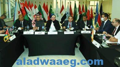 صورة خلال مشاركة وزيرة التجارة والصناعة بفعاليات افتتاح الدورة 132 لمجلس اتحاد الغرف العربية.