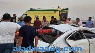 صورة مصرع وإصابة 14 شخصا في حادث تصادم على طريق أسيوط