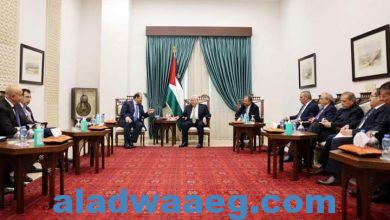 صورة رئيس فلسطين يستقبل رئيسي جهازي المخابرات المصرية والأردنية