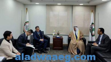 صورة رئيس البرلمان العربي يستقبل القائم بأعمال السفير الصيني بالقاهرة