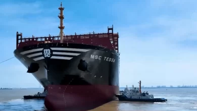 صورة أكبر سفينة حاويات في العالم تدخل الخدمة اليوم عبر شركة MSC