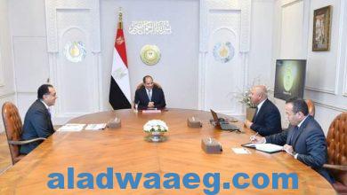 صورة الرئيس السيسى يعقد اجتماعا مع الفريق كامل الوزير بحضور مدبولى