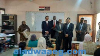صورة سفير السودان وسلومه يتفقدان امتحانات شهادة الاساس السودانية  