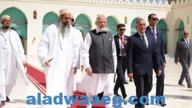 صورة  رئيس وزراء الهند يزور مسجد الحاكم بأمر الله بالقاهرة التاريخية