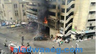 صورة نشوب حريق مروع بمحل عطور بمنطقة العتبه بالقاهره دون وقوع إصابات