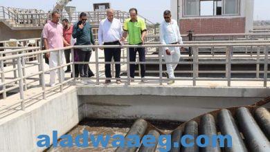 صورة رئيس مياه الفيوم يتفقد محطة معالجة صرف صحي سنهور البحرية