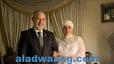 صورة تهنئة زواج المحاسب القانوني نبيل عباس والمهندسة رشا البكري
