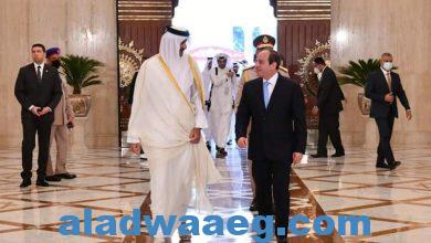 صورة الرئاسة المصرية توضح سبب مغادرة أمير قطر قمة القاهرة للسلام