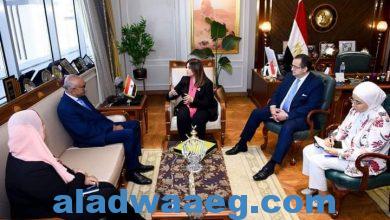 صورة السفيره سها جندي تستقبل قنصل مصر الجديد في جدة