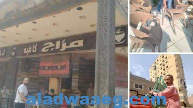 صورة حملات مكبرة لضرب إشغالات المقاهي والمحال في بولاق الدكرور بالجيزة