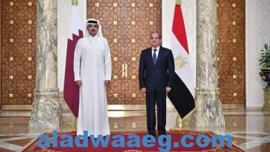 صورة استقبل السيد الرئيس عبد الفتاح السيسي اليوم الشيخ تميم بن حمد آل ثاني، أمير دولة قطر