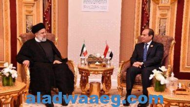 صورة السيد الرئيس يلتقى بالرئيس الإيراني على هامش القمة الإسلامية بالرياض