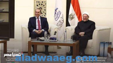 صورة الحملة الرسمية للمرشح الرئاسي عبد الفتاح السيسي تلتقي مفتي الديار المصرية