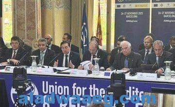 صورة شكري في اجتماعات المنتدى الإقليمي الثامن للاتحاد من أجل المتوسط ببرشلونة