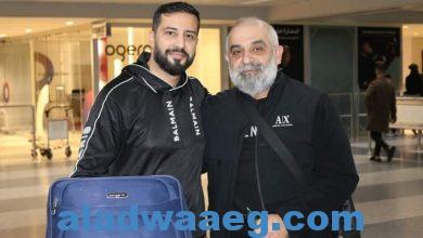 صورة طارق حداد في بيروت واستقبال حاشد في مطار بيروت