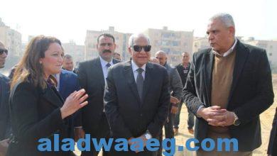 صورة راشد يتفقد موقع انشاء مركز خدمات مصر بحدائق الاهرام بالجيزة