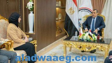 صورة المهندس محمد صلاح يستقبل سفيرة مملكة البحرين بمصر