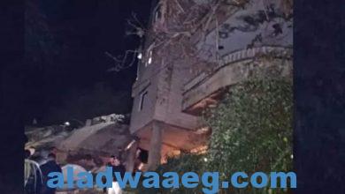 صورة انهيار مبنى فى منطقة العمروسية بالشويفات جنوب العاصمة بيروت