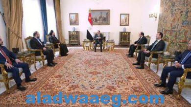 صورة السيد الرئيس يستقبل رئيس تيار الحكمة العراقي