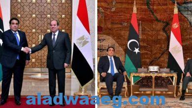صورة الرئيس السيسى يستقبل رئيس المجلس الرئاسى الليبى