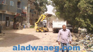 صورة العشري يتابع حمله نظافه علي الشارع العام بكومير