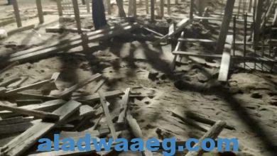 صورة البحيرة: إزالة شدة خشبية لبناء مخالف على مساحة 200متر بمدينة رشيد  