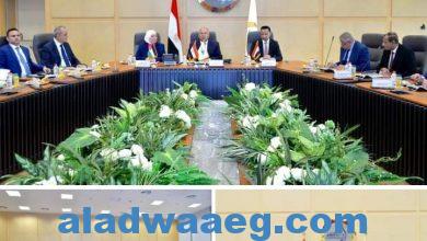 صورة وزير النقل المصري وبحضور وزيرة النقل الاردنية يترأس الجمعية العمومية لشركة الجسر العربي للملاحة رقم (82).