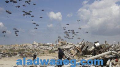 صورة غزة: إنزال جوي لمساعدات «بشكل خاطئ» يتسبب فى مصرع 18 فلسطينيا