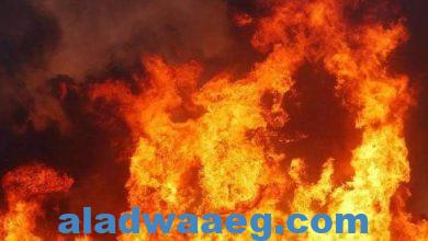 صورة السيطره على حريق هائل في منطقة عرب المعمل بالسويس.