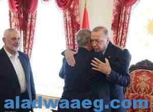 صورة رجب طيب إردوغان يدعو الفلسطينيين إلى الوحدة فى مواجهة اسرائيل