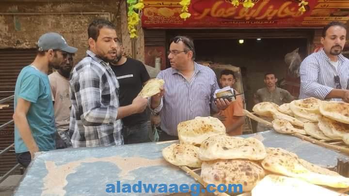 للوقوف علي الالتزام بالاوزان والسعر...حملات علي افران الخبز البلدي والسياحي بالوراق