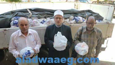 صورة استلام 1000 شنطة مواد غذائية لتوزيعها على الأسر الأولى بالرعاية بالبحيرة